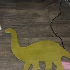 Green Wooden Dinosaur Wall Art